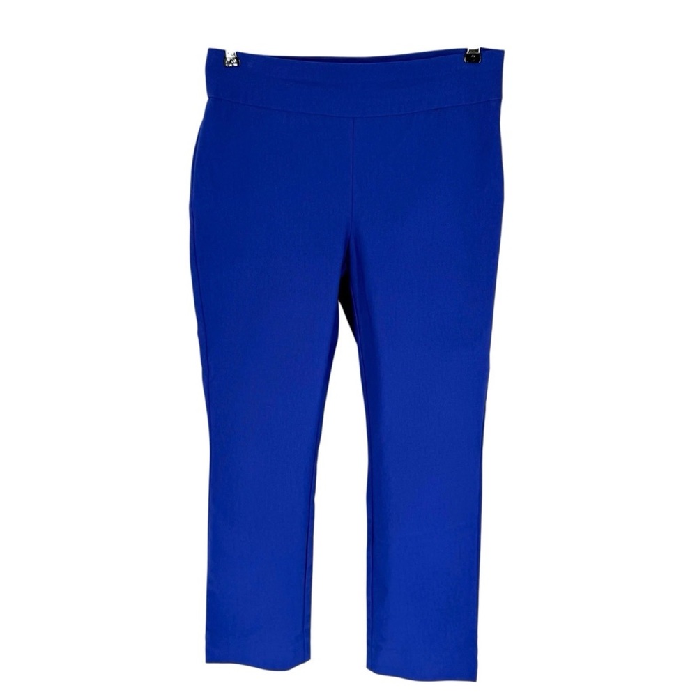 Chicos So Slimming Brigitte Crop Pants Size 00 Cobalt Blue Stretch Womens 2